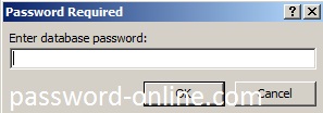 enter database password